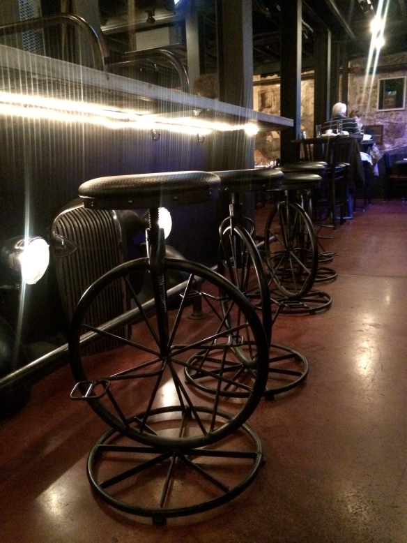 Unicycle bar stools...